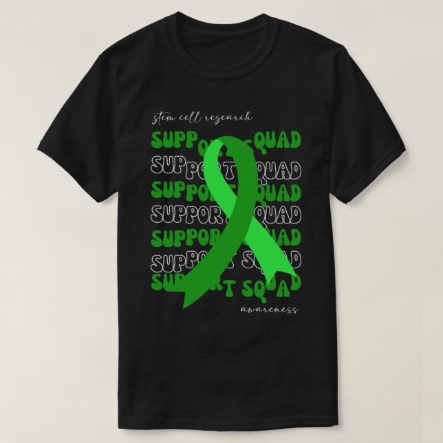 Support Squad Stem Cell Research Awareness Ribbon T Shirt (Design framsida)