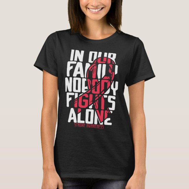Support Squad Stroke Warrior Family Stroke Disease T Shirt (Framsida)