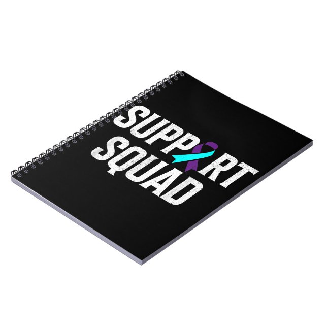 Support Squad Support Suicide Prevention Awareness Anteckningsbok (Vänstra Sidan)
