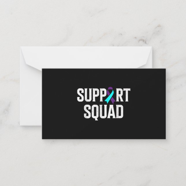 Support Squad Support Suicide Prevention Awareness Anteckningskort (Framsida)