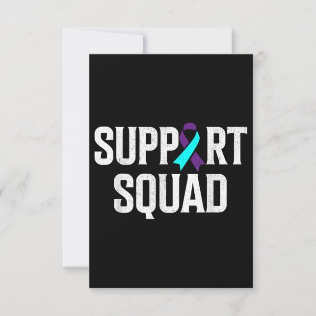 Support Squad Support Suicide Prevention Awareness Anteckningskort (Framsida)