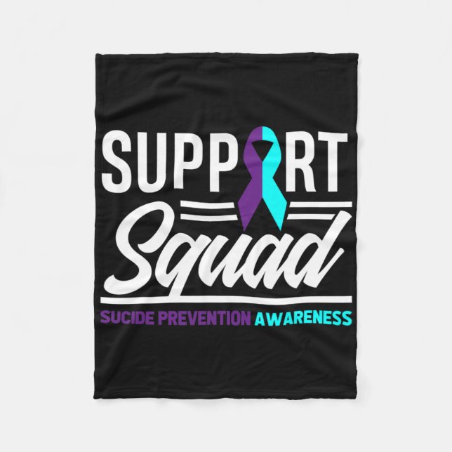 Support Squad Support Suicide Prevention Awareness Fleecefilt (Framsidan)