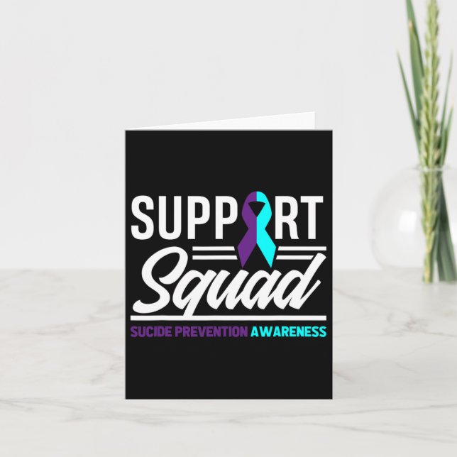 Support Squad Support Suicide Prevention Awareness Kort (Framsida)