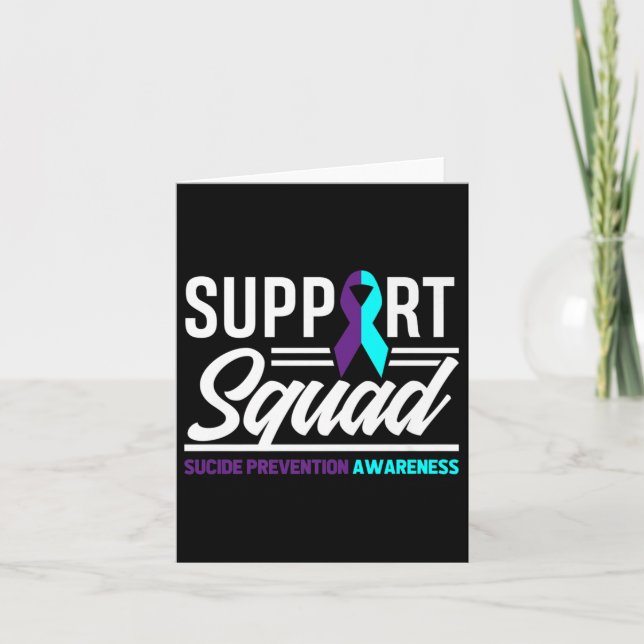 Support Squad Support Suicide Prevention Awareness Kort (Framsida)