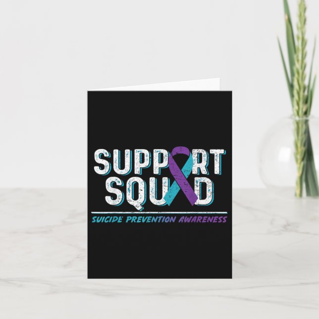Support Squad Support Suicide Prevention Awareness Kort (Framsida)