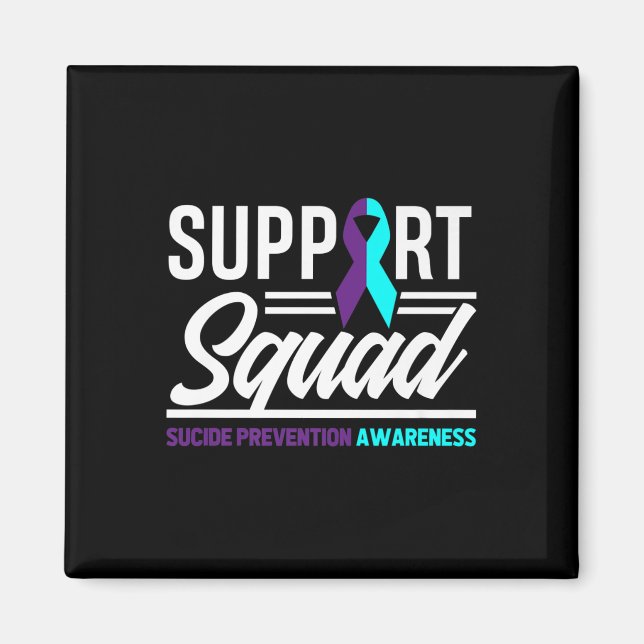Support Squad Support Suicide Prevention Awareness Magnet (Framsidan)