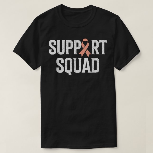 Support Squad Support Uterine Cancer Awareness T Shirt (Design framsida)