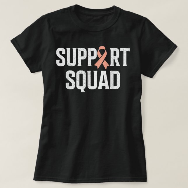 Support Squad Support Uterine Cancer Awareness T Shirt (Design framsida)