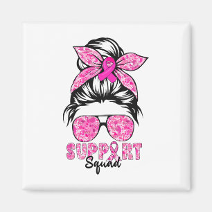 Support Squad Team Breast Cancer Awareness Warriar Magnet