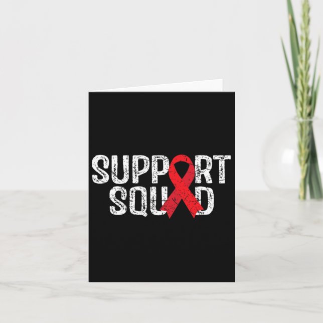 Support Squad Tee Blood Cancer Awareness Kort (Framsida)