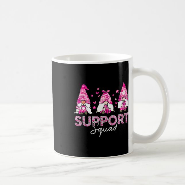 Support Squad Tie Dye Gnome Breast Cancer Awarenes Kaffemugg (Höger)
