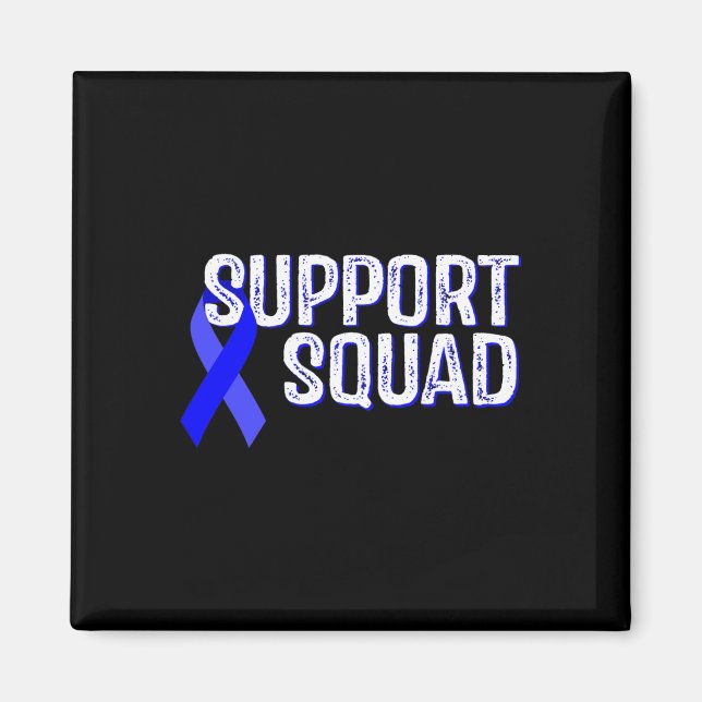 Support Squad Warrior Alopecia Areata Awareness Magnet (Framsidan)