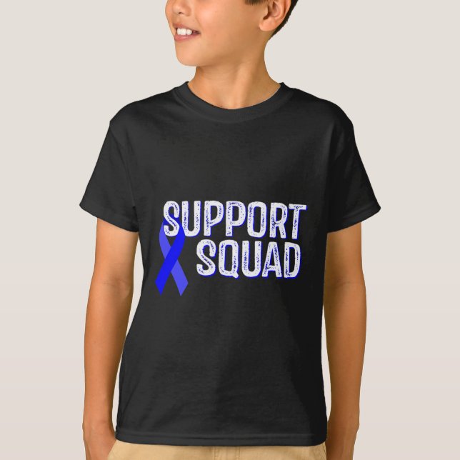 Support Squad Warrior Alopecia Areata Awareness T Shirt (Framsida)