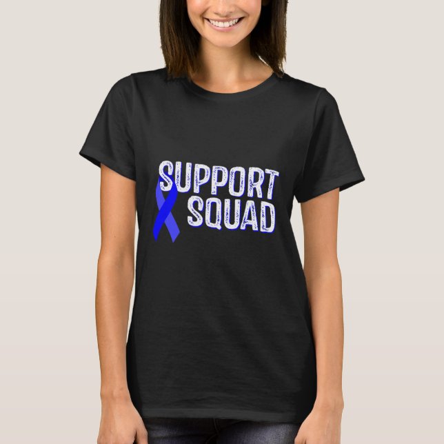 Support Squad Warrior Alopecia Areata Awareness T Shirt (Framsida)