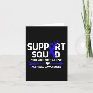 Support Squad Warrior Alopecia Awareness Feather Kort