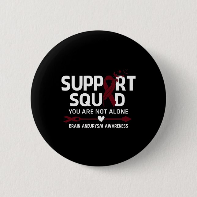Support Squad Warrior Brain Aneurysm Awareness Fea Knapp (Framsida)