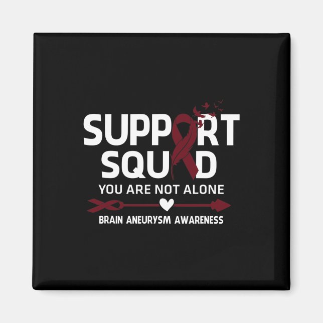 Support Squad Warrior Brain Aneurysm Awareness Fea Magnet (Framsidan)