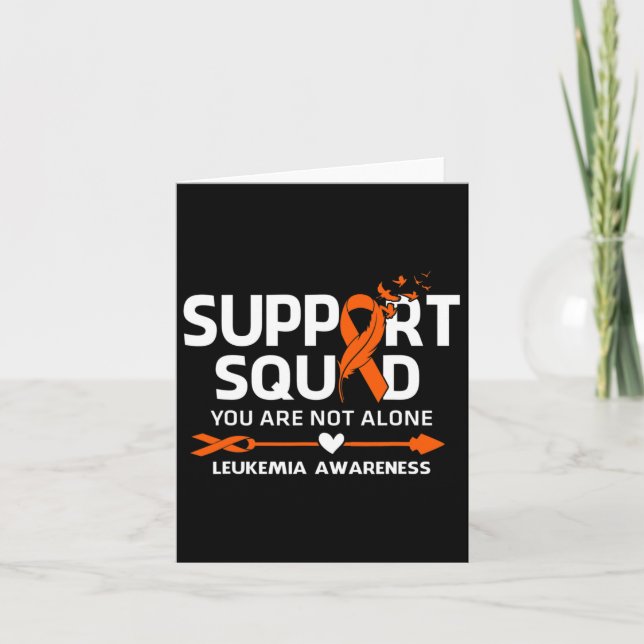 Support Squad Warrior Leukemia Awareness Feather Kort (Framsida)