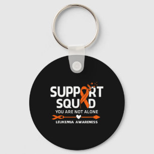 Support Squad Warrior Leukemia Awareness Feather Nyckelring