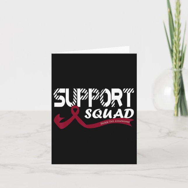 Support Squad Warrior Sickle Cell Awareness Women Kort (Framsida)