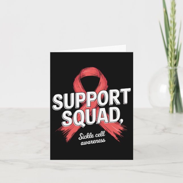 Support Squad Warrior Sickle Cell Awareness Women Kort (Framsida)