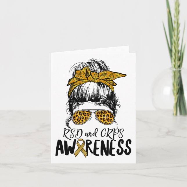 Support Squad Women Leopard Messy Bun RSD och Crps Kort (Framsida)