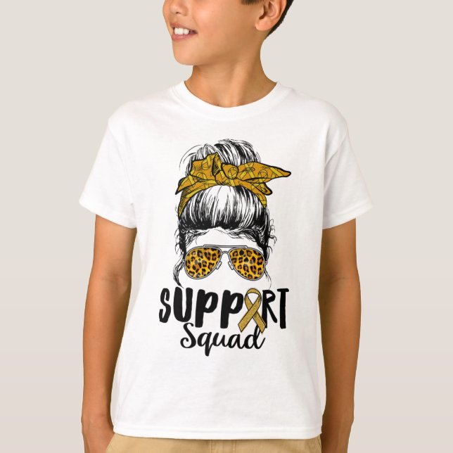 Support Squad Women Leopard Messy Bun RSD och Crps T Shirt (Framsida)
