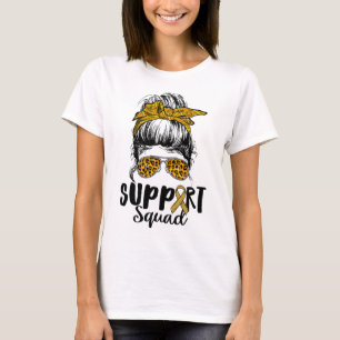 Support Squad Women Leopard Messy Bun RSD och Crps T Shirt
