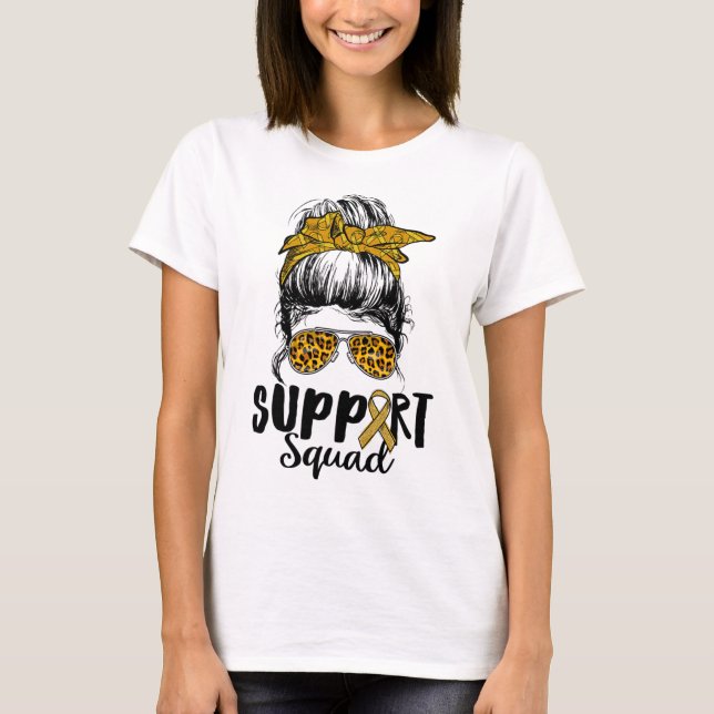 Support Squad Women Leopard Messy Bun RSD och Crps T Shirt (Framsida)