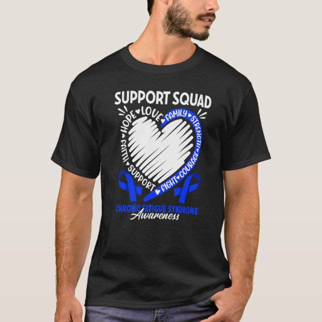 Support Square I Me CFS Chronic Fatigue Syndrome 2 T Shirt (Framsida)