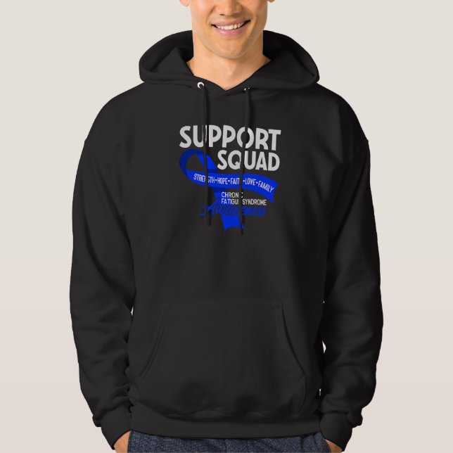 Support Square I Me CFS Chronic Fatigue Syndrome Hoodie (Framsida)