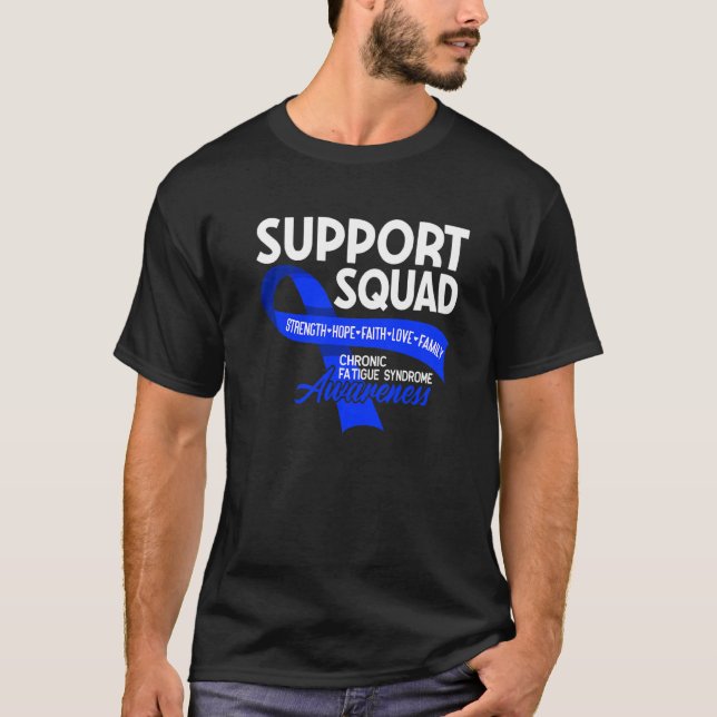 Support Square I Me CFS Chronic Fatigue Syndrome T Shirt (Framsida)