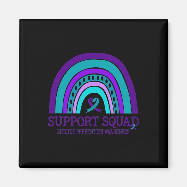Support Square Support Rainbow Suicide Prevention  Magnet (Framsidan)