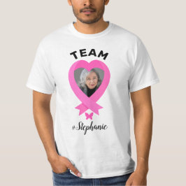 Support Team Breast Cancer Awareness Anpassningsba T Shirt