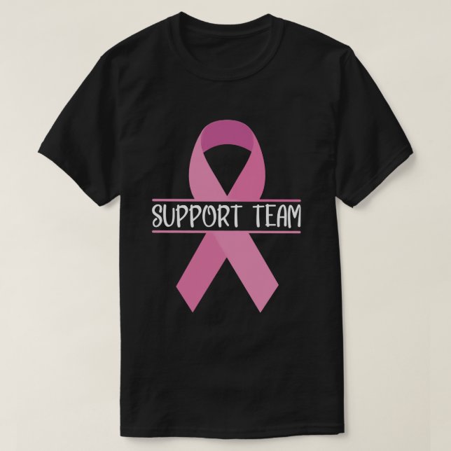 Support Team Breast Cancer Awareness Month Rosa Ri T Shirt (Design framsida)