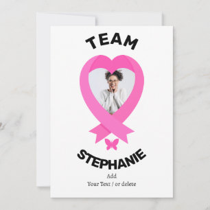 Support Team Breast Cancer Awareness with Message Inbjudningar