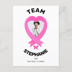 Support Team Breast Cancer Awareness with Message Vykort
