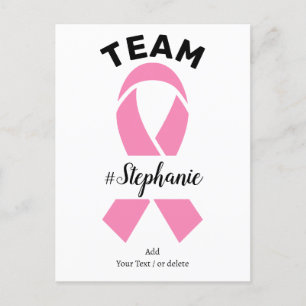 Support Team Breast Cancer Awareness with Message Vykort