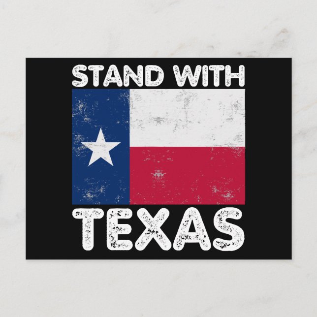 Support Texas I står med Texas Texan Flagga Helg Vykort (Framsida)