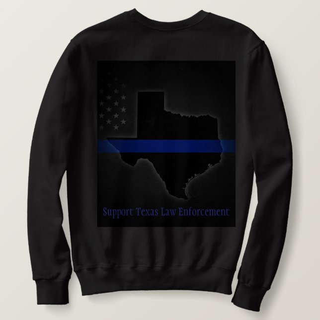 Support Texas Tillsatta lagar Sweatshirt (Design baksida)