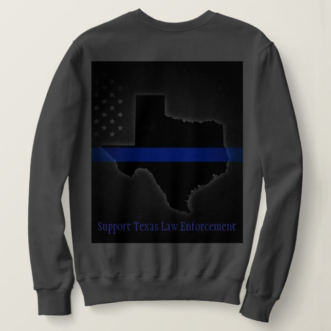 Support Texas Tillsatta lagar Sweatshirt T Shirt (Design baksida)