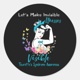 Support Tourettes syndrom Runt Klistermärke