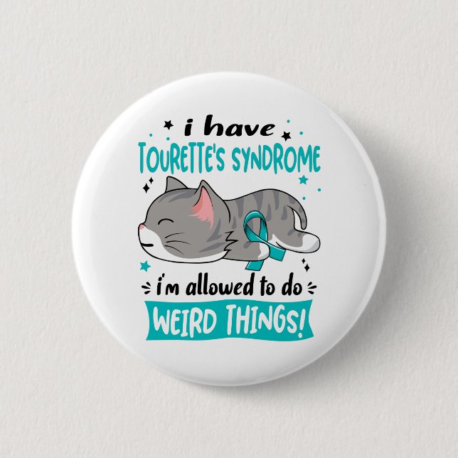 Support Tourette's Syndrome Awareness Ribbon Gifts Knapp (Framsida)