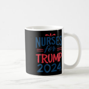 Support Trump 2024 Återvalssjuksköterskor för trum Kaffemugg