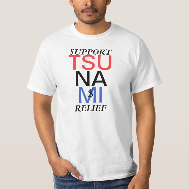 SUPPORT TSUNAMI RELIEF T-SHIRT (Framsida)