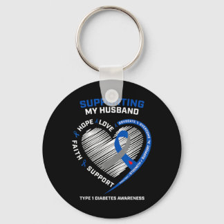 Support Type One Diabetic Husband Type 1 Diabetes Nyckelring
