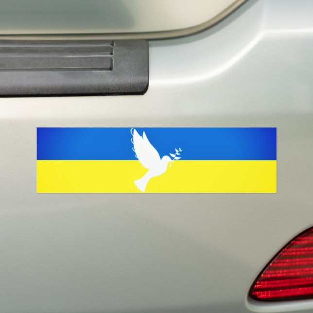 Support Ukraina Bumper Stickers Peace Dove Bildekal (På Bil)