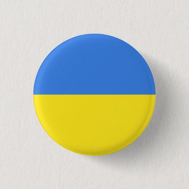 Support Ukraina Button Ukrainska Flagga - Frihet Knapp (Framsida)