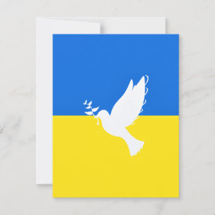 Support Ukraina Card Peace Dove - Frihet OSA Kort