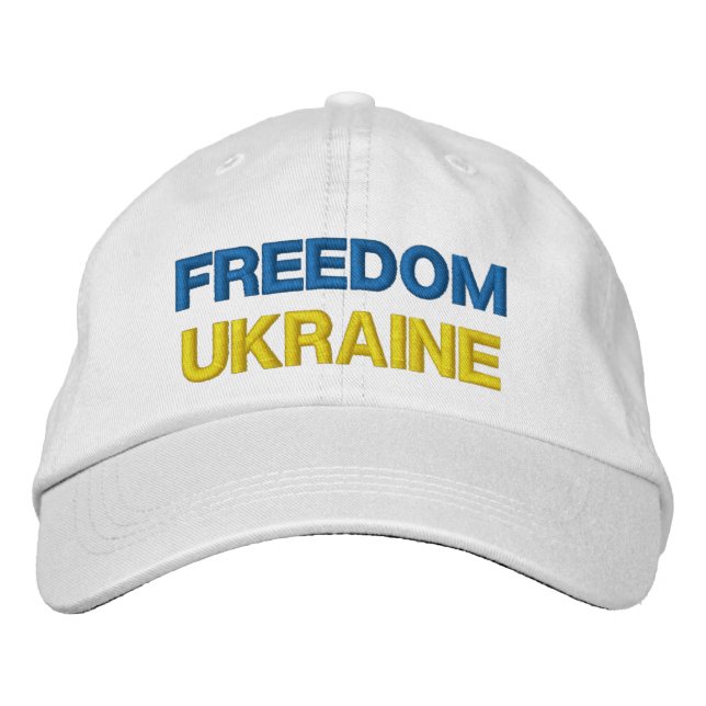 Support Ukraina Hat Embroired Baseball Cap Broderad Keps (Framsida)